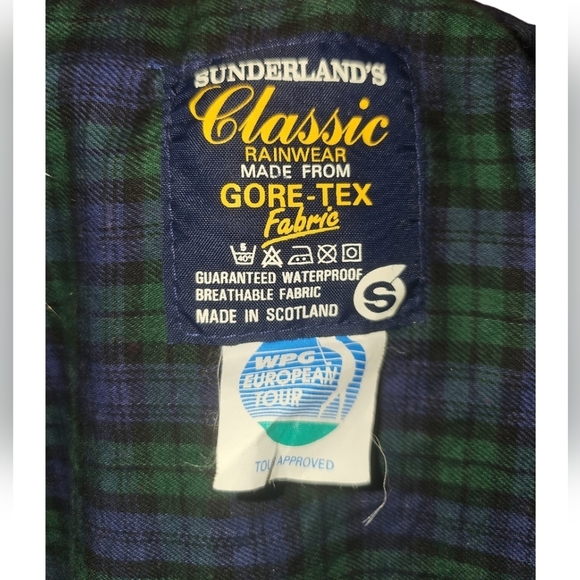 Sunderland's of Scotland Gore-Tex Rain Jacket WGP European Tour 90s 80s - Picture 7 of 12